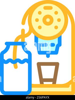 vettore dell'icona del colore della macchina per caffè a capsule. cartello della macchina per caffè a capsule. illustrazione del simbolo isolato. illustrazione vettoriale dell'icona del colore della macchina per caffè a capsule Illustrazione Vettoriale