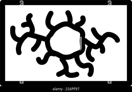 vettore dell'icona della linea del problema di salute dell'angioma. segnale di problema di salute dell'angioma. illustrazione nera del simbolo del contorno isolato. illustrazione vettoriale dell'icona della riga del problema di salute dell'angioma Illustrazione Vettoriale