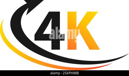 Design piatto vettoriale Ultra HD 4K Illustrazione Vettoriale