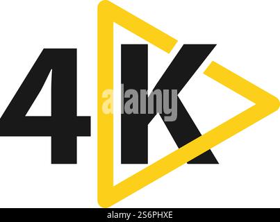 Design piatto vettoriale Ultra HD 4K Illustrazione Vettoriale