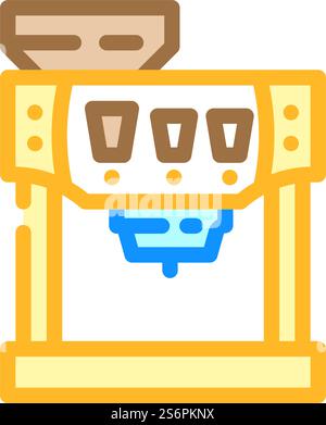 vettore dell'icona del colore della macchina da caffè per ufficio. cartello della macchina per il caffè dell'ufficio. illustrazione del simbolo isolato. illustrazione vettoriale dell'icona del colore della macchina da caffè per ufficio Illustrazione Vettoriale