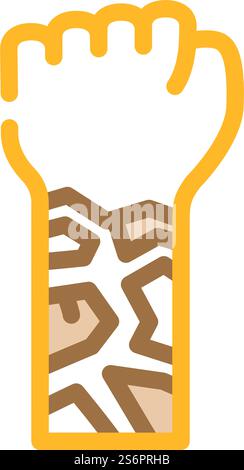 ittiosi malattia della pelle colore icona vettore. segno di malattia cutanea ittiosi. illustrazione del simbolo isolato. illustrazione vettoriale dell'icona di colore della malattia cutanea dell'ittiosi Illustrazione Vettoriale