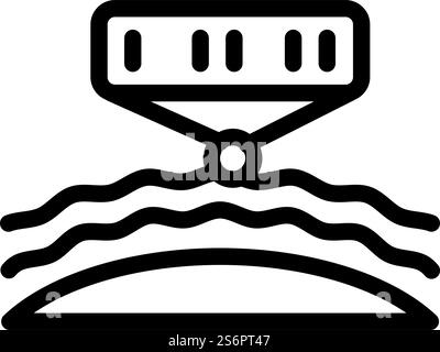 analisi spettrale di stelle e pianeti, vettore icona linea. analisi spettrale del segno di stelle e pianeti. illustrazione nera del simbolo del contorno isolato. analisi spettrale di stelle e pianeti illustrazione vettoriale dell'icona della linea Illustrazione Vettoriale