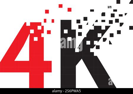 Design piatto vettoriale Ultra HD 4K Illustrazione Vettoriale