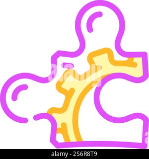 vettore icona colore processo integrità. firma del processo di integrità. illustrazione del simbolo isolato. illustrazione vettoriale dell'icona del colore del processo di integrità Illustrazione Vettoriale