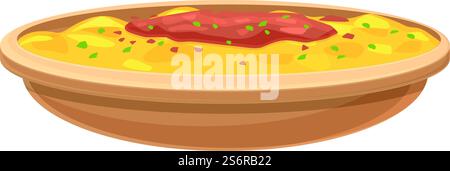 Icona della cucina tedesca vettore dei cartoni animati. baumkuchen di maiale. Crauti vegetali. Icona della cucina tedesca vettore dei cartoni animati. baumkuchen di maiale Illustrazione Vettoriale