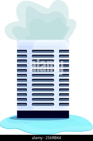 Icona del condizionatore d'aria rotto vettore cartoni animati. Manutenzione della riparazione. Servizio a domicilio. Icona del condizionatore d'aria rotto vettore cartoni animati. Manutenzione della riparazione Illustrazione Vettoriale