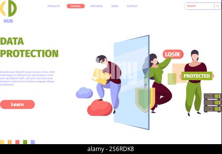 Sicurezza BigData. Servizi di protezione firewall dati personali sicurezza informatica simboli vettoriali. Protezione di sicurezza, illustrazione di protezione delle informazioni firewall. Sicurezza BigData. Servizi di protezione firewall dati personali sicurezza informatica simboli vettoriali Illustrazione Vettoriale