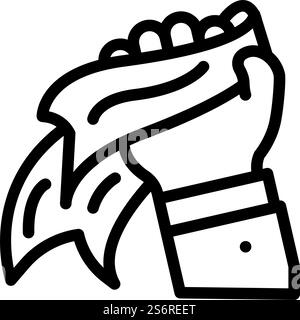 vettore dell'icona della linea del nastro delle linee di associazione. segno del nastro delle linee di associazione. illustrazione nera del simbolo del contorno isolato. illustrazione vettoriale dell'icona della linea del nastro delle linee di associazione Illustrazione Vettoriale