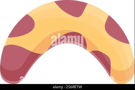 Vettore cartoni animati icona cuscino da viaggio. Cuscino per collo. Supporto per dormire. Vettore cartoni animati icona cuscino da viaggio. Cuscino per collo Illustrazione Vettoriale