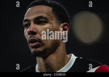 Francoforte, Germania. 17 gennaio 2025. Francoforte, Germania, 17 gennaio 2025 FRANCOFORTE, GERMANIA - 17 GENNAIO: Hugo Ekitike di Eintracht Francoforte visto durante la partita di Bundesliga tra Eintracht Francoforte e Borussia Dortmund al Deutsche Bank Park il 17 gennaio 2025 a Francoforte, Germania. (Foto di Dan o' Connor/ATPImages) Dan o' Connor (Dan o' Connor/ATP Images/SPP) crediti: SPP Sport Press Photo. /Alamy Live News Foto Stock