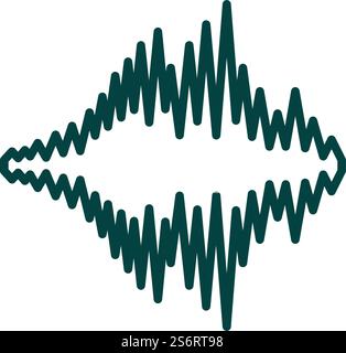 Icona Music Equalizer. Contorno grassetto modificabile con disegno riempimento colore. Illustrazione vettoriale. Illustrazione Vettoriale