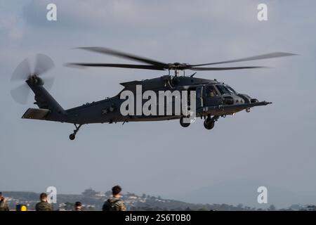 USAF HH-60G Pave Hawk in volo Foto Stock