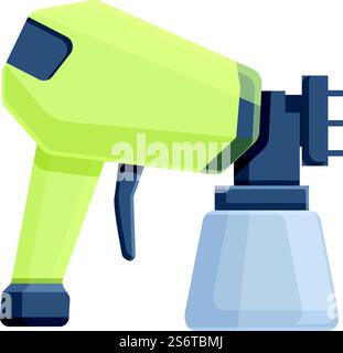 Icona dello strumento irroratrice vettore cartoon. Pistola per verniciatura. Pittore dell'aria. Icona dello strumento irroratrice vettore cartoon. Pistola per verniciatura Illustrazione Vettoriale