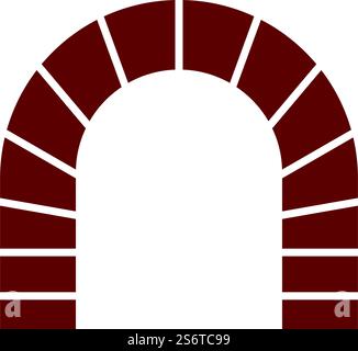 Design vettoriale con logo ponte in mattoni Illustrazione Vettoriale