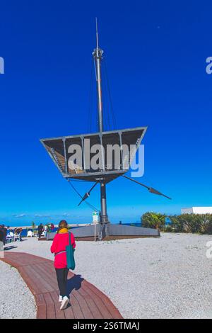 Italia, Sicilia, Palermo. Nautoscopio. Bar con terrazza. Foto Stock