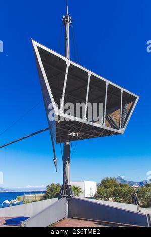Italia, Sicilia, Palermo. Nautoscopio. Bar con terrazza. Foto Stock