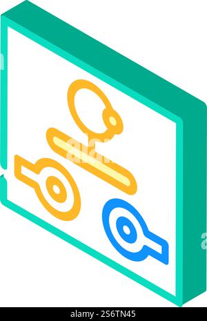 il joystick commuta il vettore dell'icona isometrica del meccanismo. segnale meccanismo interruttori joystick. illustrazione del simbolo isolato. illustrazione vettoriale dell'icona isometrica del meccanismo di commutazione del joystick Illustrazione Vettoriale