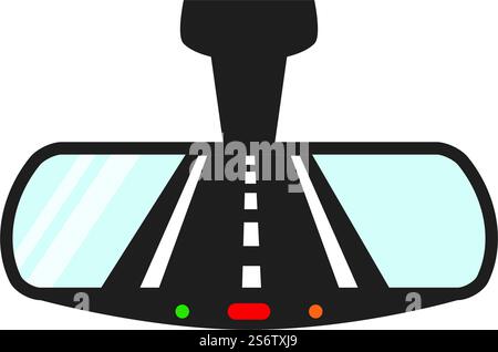 Illustrazione vettoriale dello specchietto retrovisore Illustrazione Vettoriale