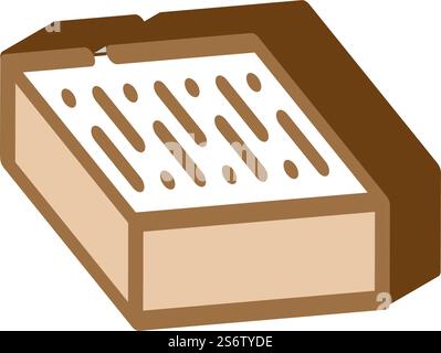 mattoni per il vettore di icone isometriche delle pareti da costruzione. mattoni per cartello murale. illustrazione del simbolo isolato. mattoni per l'illustrazione vettoriale dell'icona isometrica della parete dell'edificio Illustrazione Vettoriale
