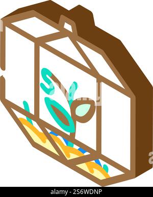 vettore icona isometrico dell'apparecchiatura florarium. cartello per attrezzature florarie. illustrazione del simbolo isolato. illustrazione vettoriale dell'icona isometrica dell'apparecchiatura a florario Illustrazione Vettoriale