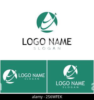Futuristica ispirazione per il design con il logo della catena triangolare Illustrazione Vettoriale