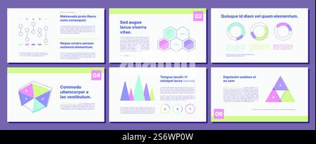 Presentazione aziendale. Pagine di investimento modelli di layout infografiche di marketing raccolta report presentazioni vettoriali con spazio per il testo personale. Illustrazione presentazione aziendale e infografica. Presentazione aziendale. Pagine di investimento modelli di layout raccolta di infografiche di marketing report finanziari generano presentazioni vettoriali con spazio per il testo personale Illustrazione Vettoriale