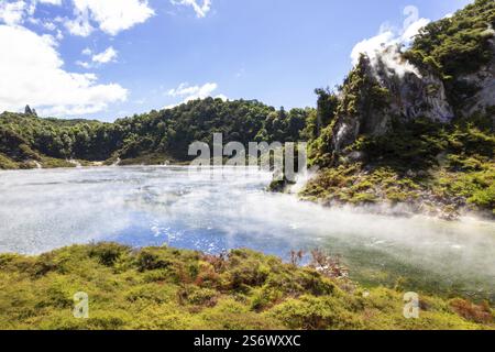 Una immagine di una attività vulcanica waimangu in Nuova Zelanda Foto Stock