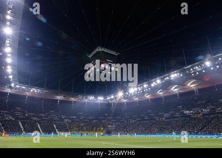 Francoforte, Germania. 17 gennaio 2025. Francoforte, Germania, 17 gennaio 2025: Eintracht Frankfurt Stadion durante la partita di calcio 1.Bundesliga tra Eintracht Francoforte e Borussia Dortmund al Deutsche Bank Park di Francoforte, Germania Philipp Kresnik (Philipp Kresnik/SPP) crediti: SPP Sport Press Photo. /Alamy Live News Foto Stock