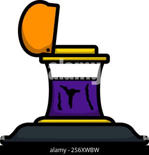 Icona Inkstand. Contorno grassetto modificabile con disegno di riempimento a colori. Illustrazione vettoriale. Illustrazione Vettoriale