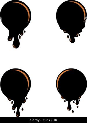 Illustrazione del cioccolato, design piatto vettoriale Illustrazione Vettoriale