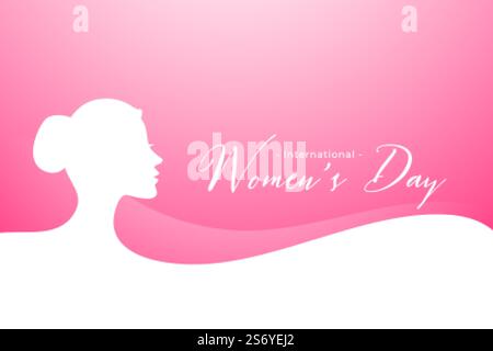 bella felice womens giorno desidera carta in tema rosa Illustrazione Vettoriale