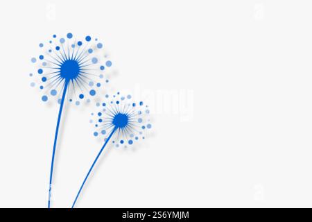 dente di leone fiore semi sfondo disegno Illustrazione Vettoriale