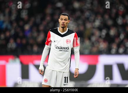 Deutsche Park, Francoforte, Germania. 17 gennaio 2025. Eintracht Frankfurt vs Borussia Dortmund, al Deutsche Park, Francoforte, Germania. Ulrik Pedersen/CSM/Alamy Live News Foto Stock
