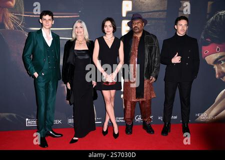 Andrew Ibach, Joanna Cassidy, Luise Großmann, Ving Rhames e Scott Monahan bei der Premiere des Kinofilms 'Uppercut' im Kino in der Kulturbrauerei. Berlino, 17.01.2025 Foto Stock