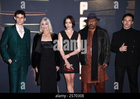 Andrew Ibach, Joanna Cassidy, Luise Großmann, Ving Rhames e Scott Monahan bei der Premiere des Kinofilms 'Uppercut' im Kino in der Kulturbrauerei. Berlino, 17.01.2025 Foto Stock