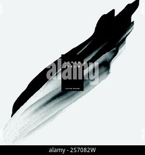 In vernice nera brish corsa sfondo ad acquerello Illustrazione Vettoriale