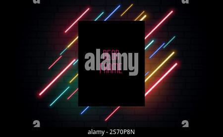 Club insegne al neon design banner Illustrazione Vettoriale