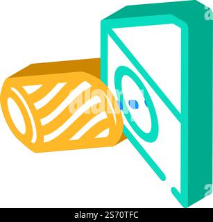 inserire il perno di montaggio per mobili il vettore di icone isometriche per mobili. inserire il cartello per mobili per mobili. illustrazione del simbolo isolato. inserire l'assieme del perno per mobili illustrazione vettoriale dell'icona isometrica del mobile Illustrazione Vettoriale