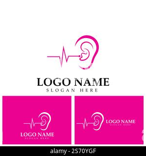Icona vettoriale modello logo EAR Illustrazione Vettoriale