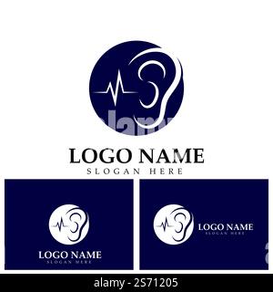 Icona vettoriale modello logo EAR Illustrazione Vettoriale