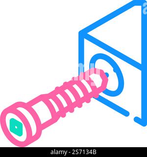 inserire il vettore dell'icona del colore dei mobili dell'assieme a vite in metallo. inserire il cartello per mobili per montaggio vite in metallo. illustrazione del simbolo isolato. illustrazione vettoriale dell'icona del colore dei mobili dell'assieme vite in metallo Illustrazione Vettoriale