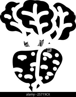 vettore dell'icona del glifo rosso maturo. segno di ravanello rosso maturo. illustrazione del simbolo isolato. illustrazione vettoriale dell'icona del glifo ravanello rosso maturo Illustrazione Vettoriale