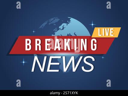 TV modello di canale disegnato a mano Cartoon Flat Illustrazione Home Entertainment per guardare film, film d'azione o Breaking News in televisione Illustrazione Vettoriale