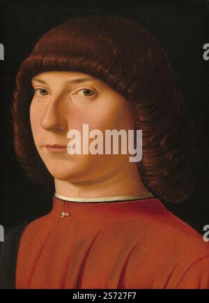 Attribuito ad Antonello da Messina, Ritratto di un giovane, italiano, c. 1430 - 1479, c. 1475/1480, tempera e olio su tavola, Collezione Foto Stock