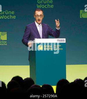 CEM Özdemir bei der Eröffnungsfeier der Blumenhalle auf der Grünen Woche 2025. *** CEM Özdemir alla cerimonia di apertura della sala dei Fiori alla settimana Verde 2025 Foto Stock