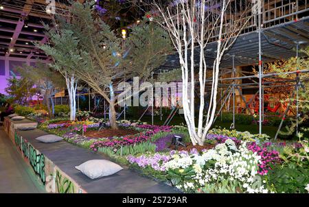 bei der Eröffnungsfeier der Blumenhalle auf der Grünen Woche 2025. *** Alla cerimonia di apertura della sala dei fiori alla settimana Verde 2025 Foto Stock