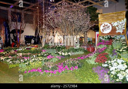 bei der Eröffnungsfeier der Blumenhalle auf der Grünen Woche 2025. *** Alla cerimonia di apertura della sala dei fiori alla settimana Verde 2025 Foto Stock