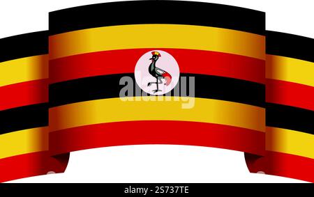 Eroe Uganda icona vettore cartoni animati. Giorno della bandiera. Nazionale. Eroe Uganda icona vettore cartoni animati. Giorno della bandiera Illustrazione Vettoriale
