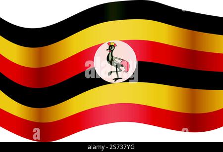 Vettore cartoni animati Freedom uganda. Giorno dell'indipendenza. Gli eroi stanno in piedi. Vettore cartoni animati Freedom uganda. Giorno dell'indipendenza Illustrazione Vettoriale